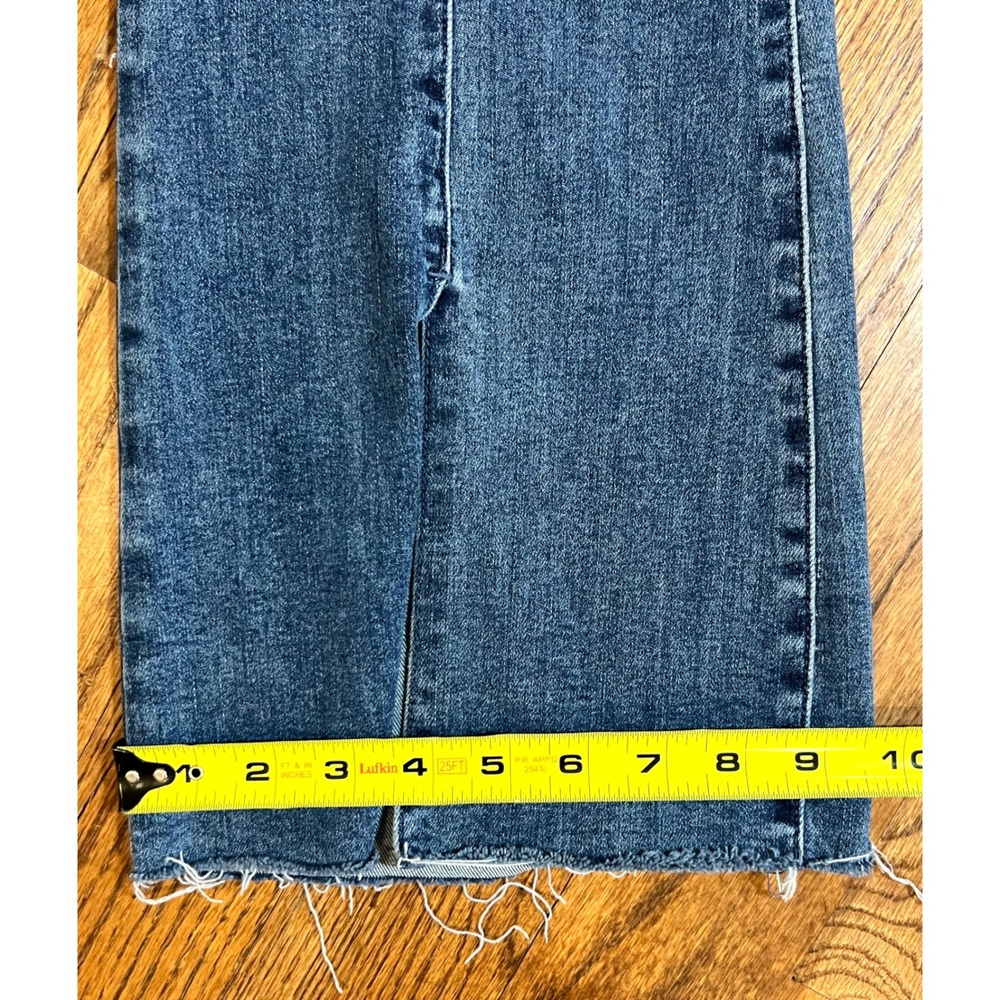 HIDDEN LOS ANGELES Women Blue Denim Flare Jeans Size 30 High Rise Raw Hem - Picture 3 of 12